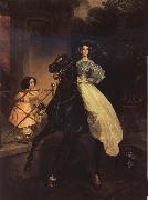 Karl Briullov Rider.Double Portrait of Giovanina and Amazilia Pacini china oil painting reproduction